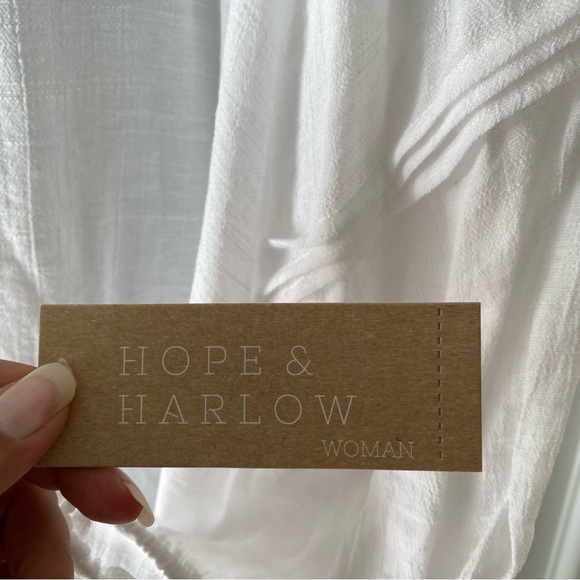 NWT Hope & Harlow top blouse white cotton SZ 2X. - Picture 9 of 10